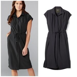 Rei Co-Op Sun Down Shirt Dress Travel Active Size Small Short Sleeve Black